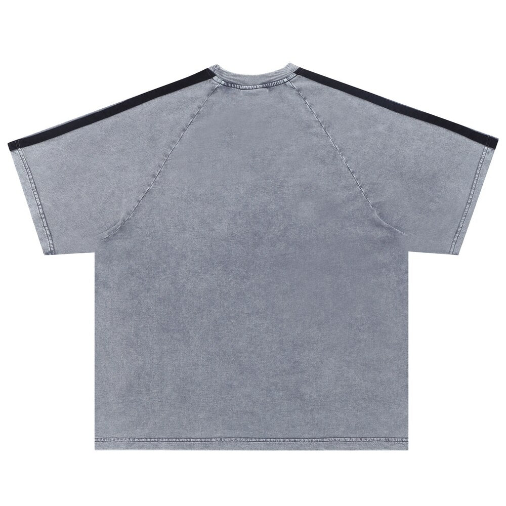 Forgiveness 'Half Evil' Graphite Gray Wash Cotton T-Shirt