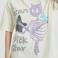 'I Can Pick Star' Foam Print Cotton T-Shirt