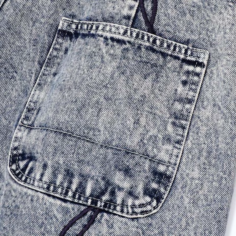 'Perimeter' Barb Wire Embroidered Denim Jeans