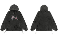 Destroyed Cotton Hoodie with Concept Patch