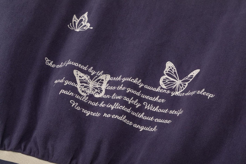 Baroque Butterfly Vintage Cut Varsity Jacket