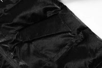 'Polaris' Black Leather Puffer Jacket
