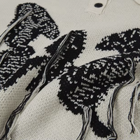 'Hypnos' Collared Quarter-Button Knit Sweater