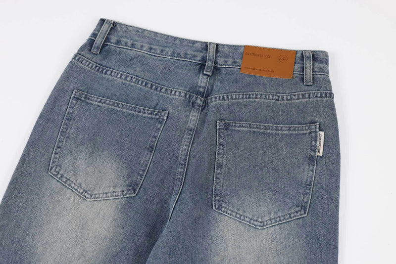 CLOUT COLLECTION ™ | Tack Stencil Denim Jeans in Blue Wash