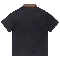 'Grim' Vintage Quarter-Zip Polo T-Shirt