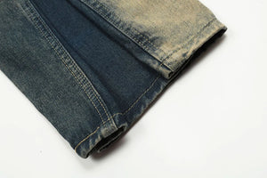 'Stride' Full Zip Stacked Denim Jeans