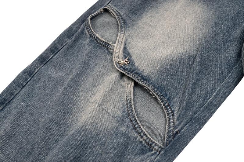 'Anomaly' Pin Clasp Baggy Denim Jeans