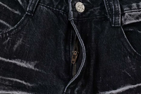 'Obsidian' Acid Wash Black Denim Jeans