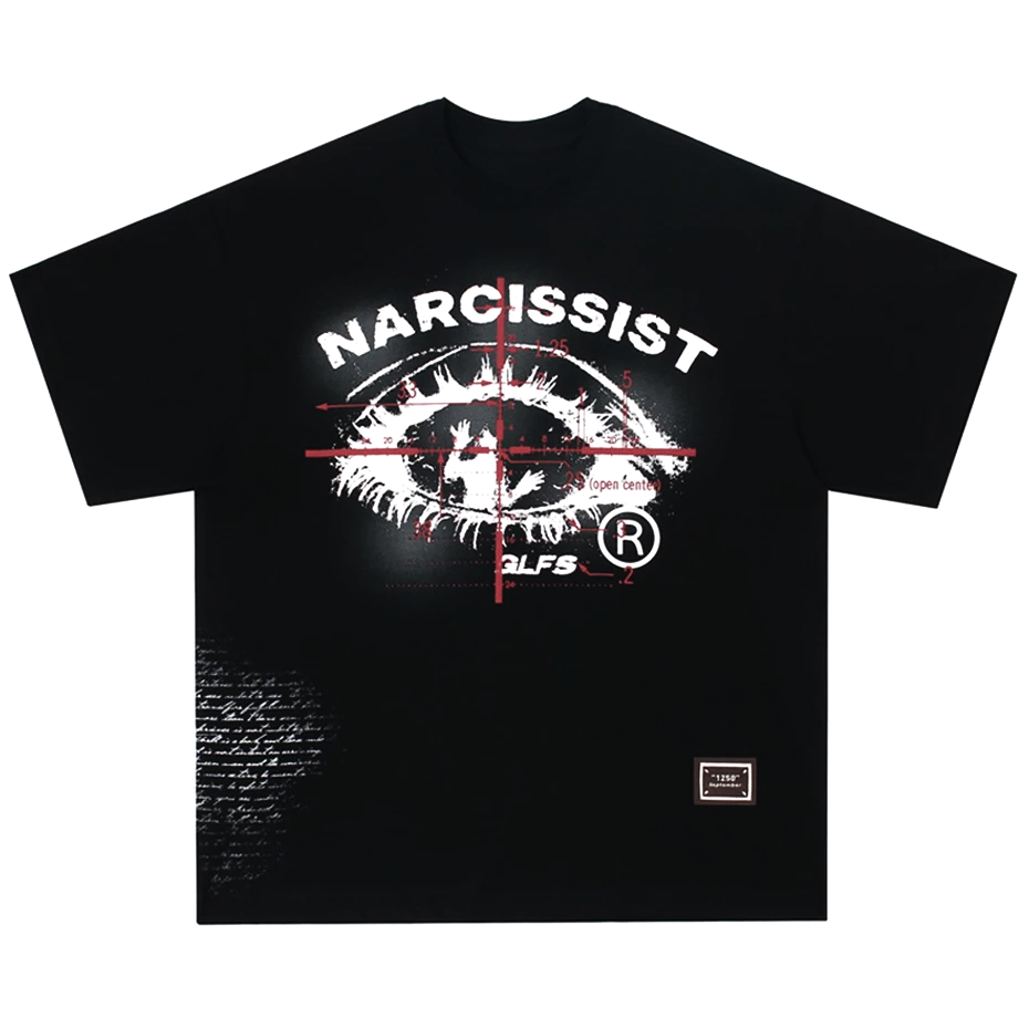 'Narcissist' Graphic Print Cotton T-Shirt