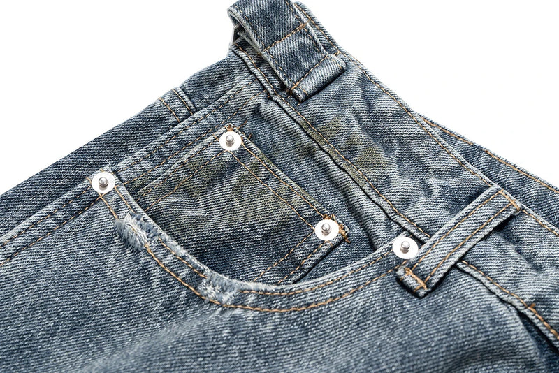 'Grit' Dirty Wash Stacked Denim Jeans