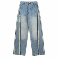 'Skyline' Raw Edge Baggy Denim Jeans