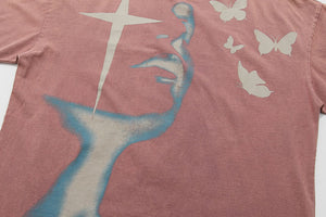 'Dreamscape' Graphic Print Cotton T-Shirt