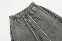 'Nuance' Full-Zip Denim Shorts