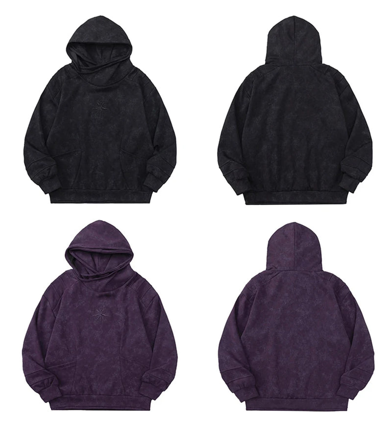 'Nocturnal' Layered Asymmetric Hoodie