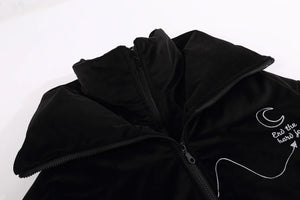 'Journey' Embroidered Puffer Jacket
