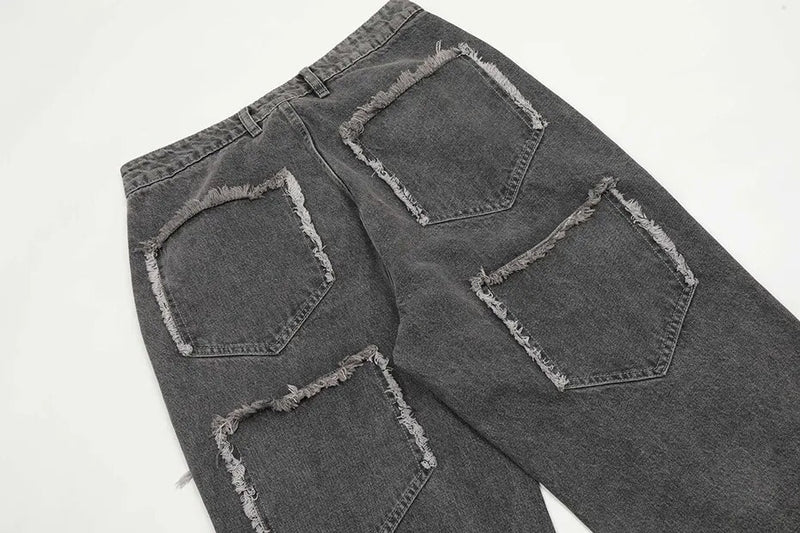 'Comet' Raw Cut Dual Pocket Denim Jeans