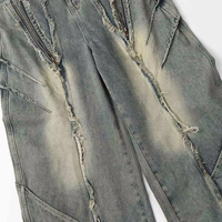 'Slash' Vintage Gray Wash Baggy Denim Jeans