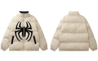 Embroidered Spider Puffer Jacket