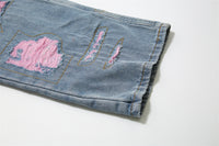 Ken Vibe 'Heistcore' Pink Distressed Denim Jeans