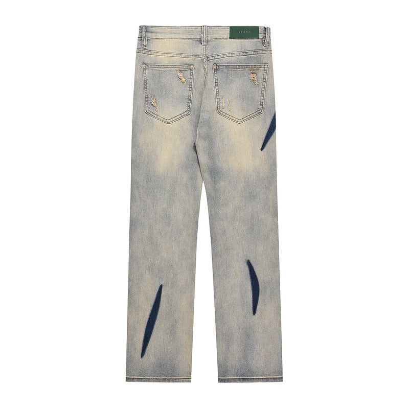 Blue Light Wash Distressed Denim Mom Jeans | Femme Luxe | SilkFred