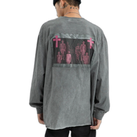 'Unbound' Graphic Print Long Sleeve Cotton Tee