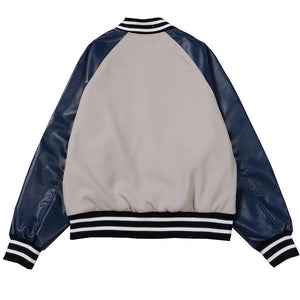 CLOUT COLLECTION ™ | Varsity Jacket with Custom 90s Aesthetic Patching