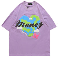 'Money Theory' Short Sleeve Cotton T-Shirt