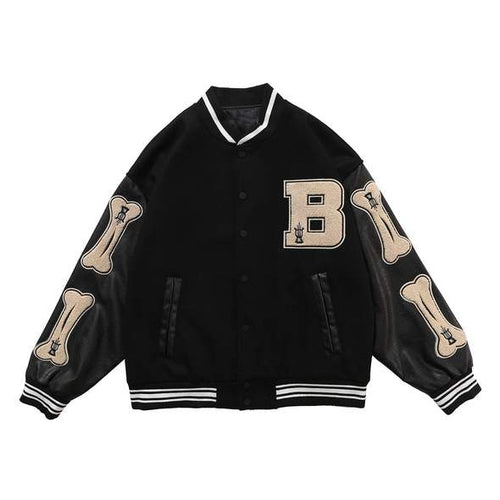 Varsity Jacket with Custom Bone Patching