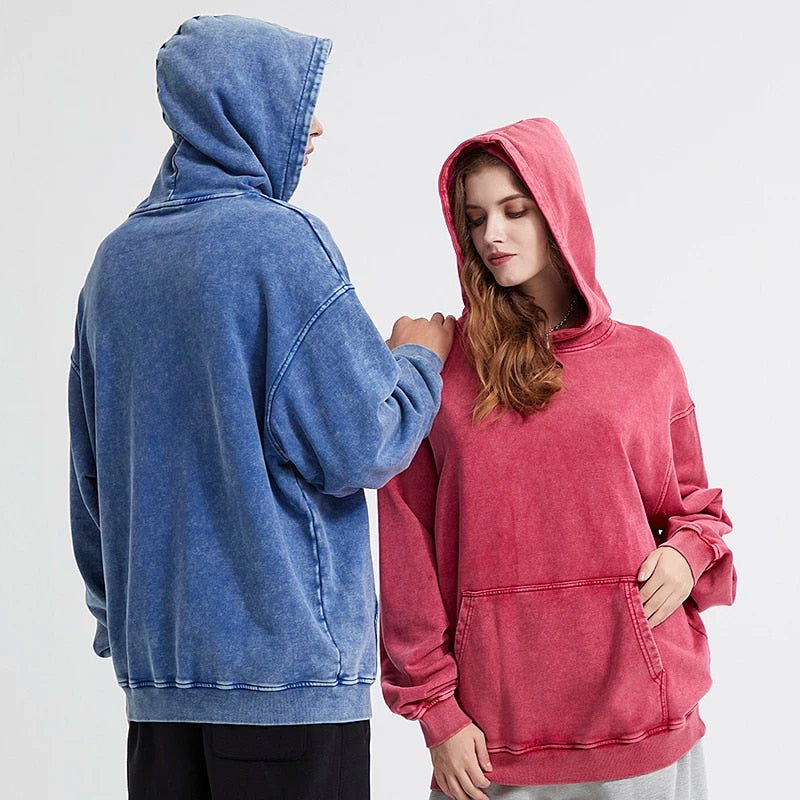 Acid washed oversize hoodie – Top Secrets
