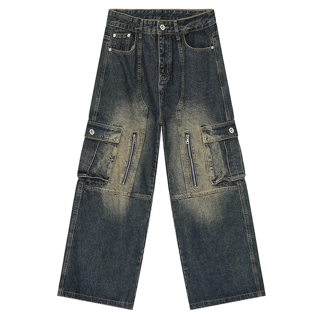 'Navigator' Vintage Cargo Pocket Utility Jeans