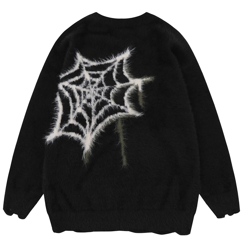 Disintegration 'Poison' Oversized Spider Knit Sweater