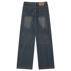 【INDIGO】Cobweb curved denim pants CLOUT COLLECTION ™️ | 'Cobweb' Baggy Denim Jeans