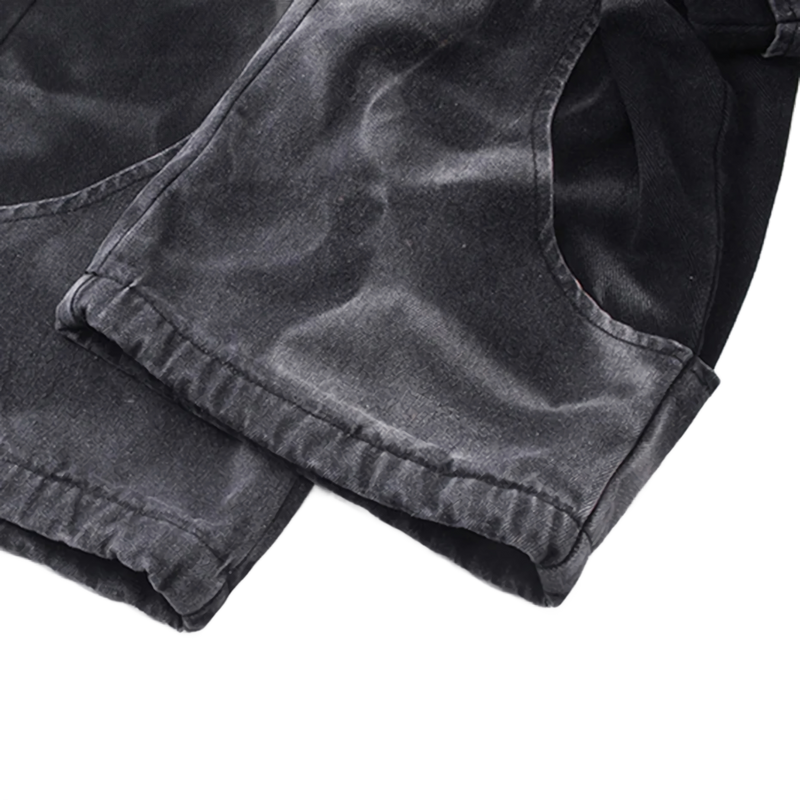 'Vortex' Noir Layered Denim Jeans