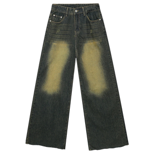 Twilight Tint Faded Wide Leg Baggy Denim Jeans