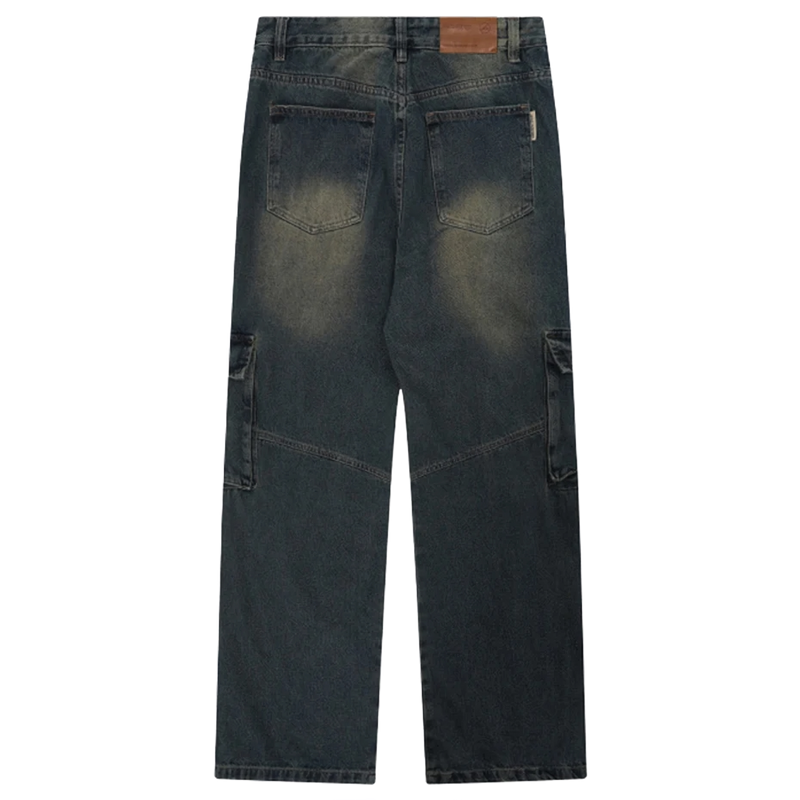 Retrograde Vintage Side Zip Denim Cargo Jeans