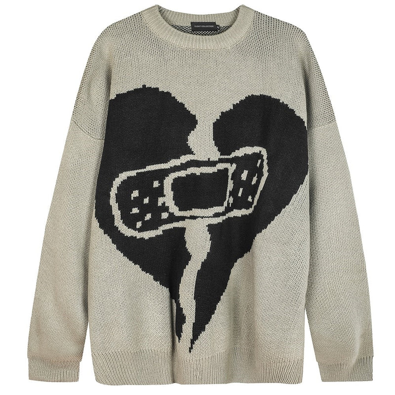 Extreme Aesthetic 'Broken' Pullover Knit Sweater