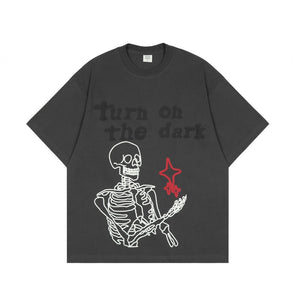 'Turn on the Dark' Graphic Print Cotton T-Shirt