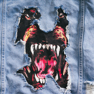 Vicious Custom Denim Jacket - Clout Collection High Fashion Streetwear Men's and Women's