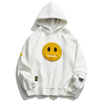 Neutral Face Patched Cotton Hoodie - Clout Collection High Fashion Streetwear Men's and Women's