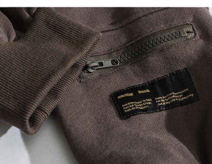 Neutral Face Patched Cotton Hoodie
