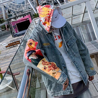 Vincent Van Gogh Embroidered Denim Jacket - Clout Collection High Fashion Streetwear Men's and Women's