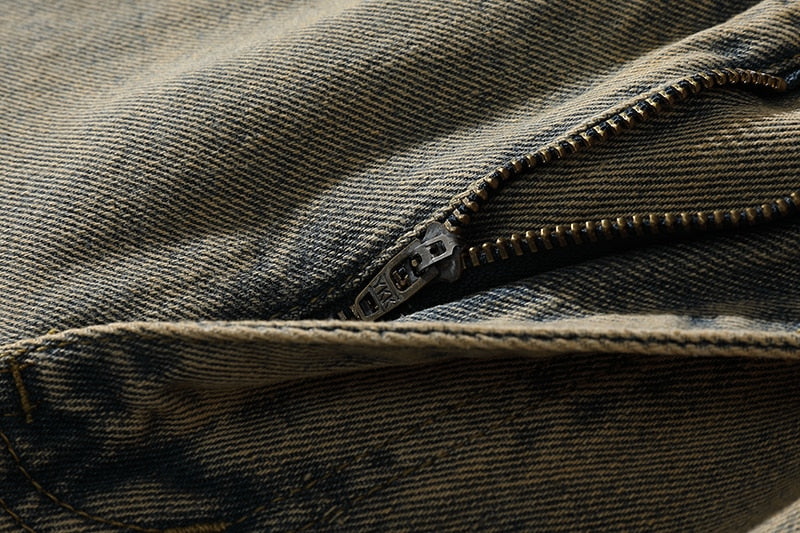 'Star Studded' Custom Embroidered Denim Jeans