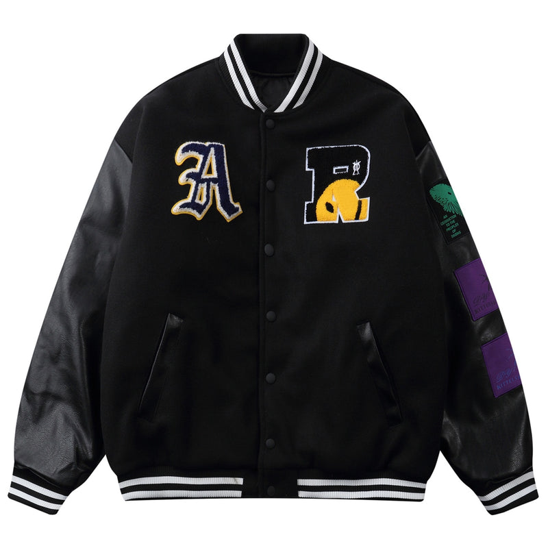 Clout Collection Varsity Jacket with Custom Bone Patching