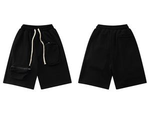 Dual Pocket Sweat Shorts in Heather Gray or Black