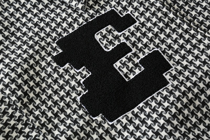 Editorial Department Wool Blend Coat in Mini Plaid