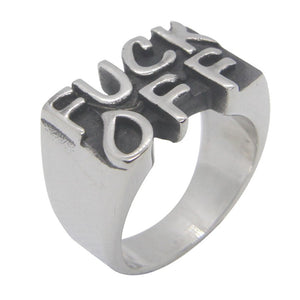 F*ck Off Metal Signet Ring