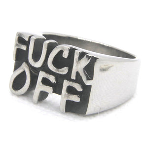 F*ck Off Metal Signet Ring
