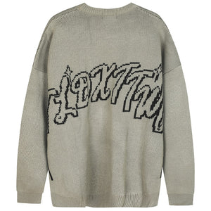 Extreme Aesthetic 'Broken' Pullover Knit Sweater