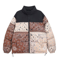 Paisley Print Two Piece Puffer Jacket