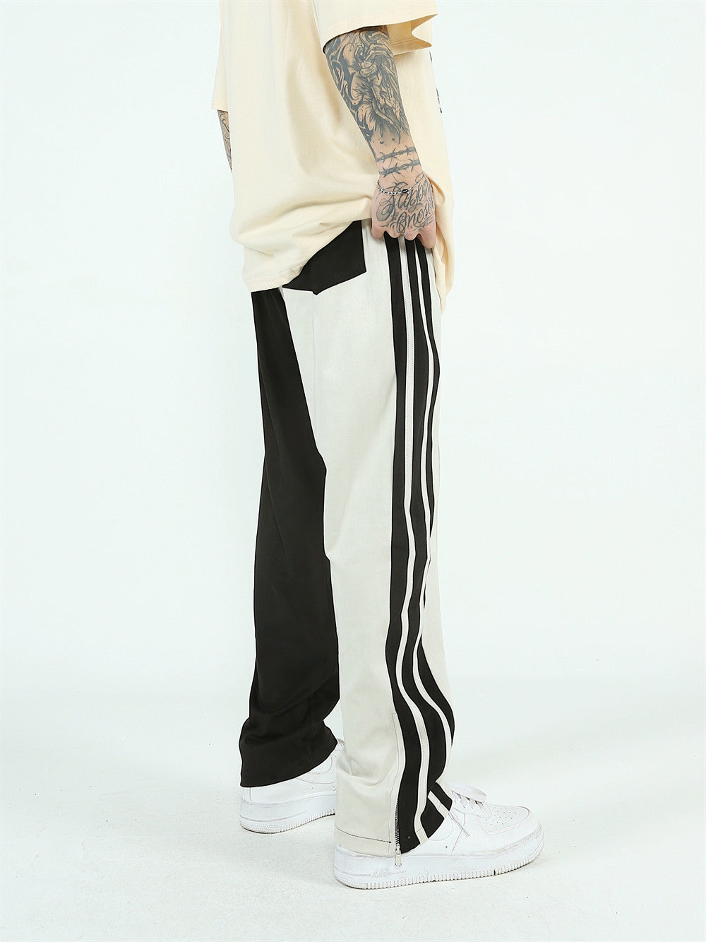 CLOUT COLLECTION ™ | Two-Tone Side Stripe Cotton Sweatpants